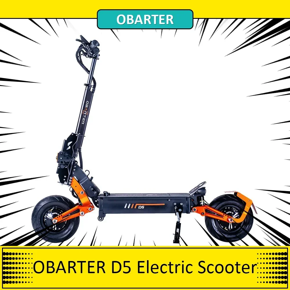 OBARTER D5 Electric Scooter 2*2500W Poweful Motor 35Ah Removable Battery 70km/h Max Speed 12inch Tire 60-120km Super Range