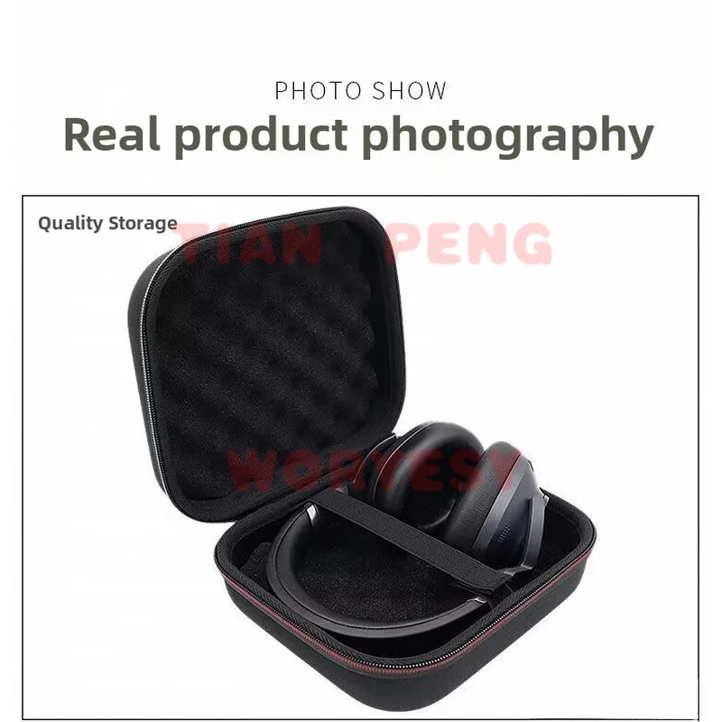 WYORESY exquisite stitching storage case for Technics EAH-A800 Headset reinforces overall structural firmness and durability