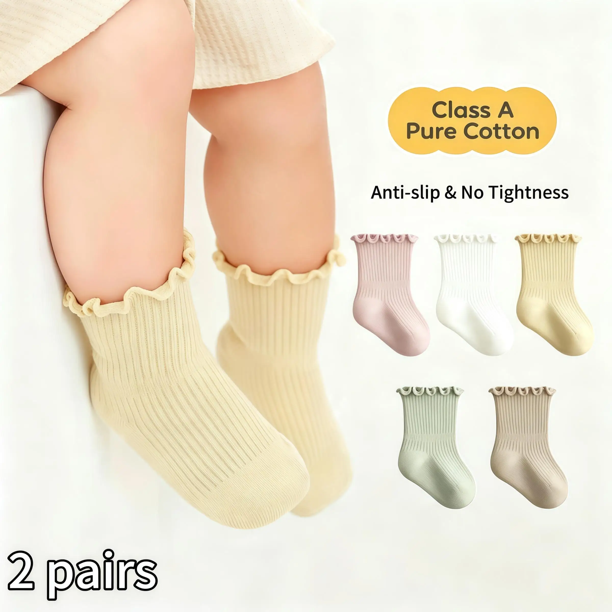 Ruffle Baby Short Socks Kids Girls Toddlers Cute Soft Cotton Sock Lace Flower Children School Uniform Socks For 0-3Years