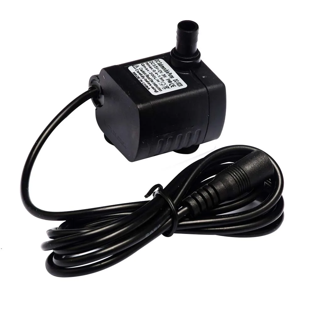 DC 5V 12V 3W USB Micro Submersible Mini Low Noise Brushless Water Pump for Aquariums Fish Tank Pond Fountain Hydroponics Garden