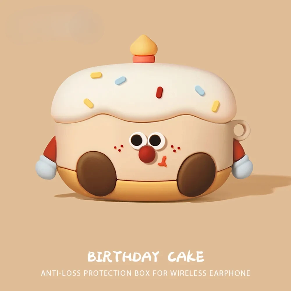 For Samsung Galaxy Buds FE Case Cute Cake Samsung Galaxy Buds2 Pro Silicone Soft Case Cartoon Buds Pro Buds2 Protective Cover
