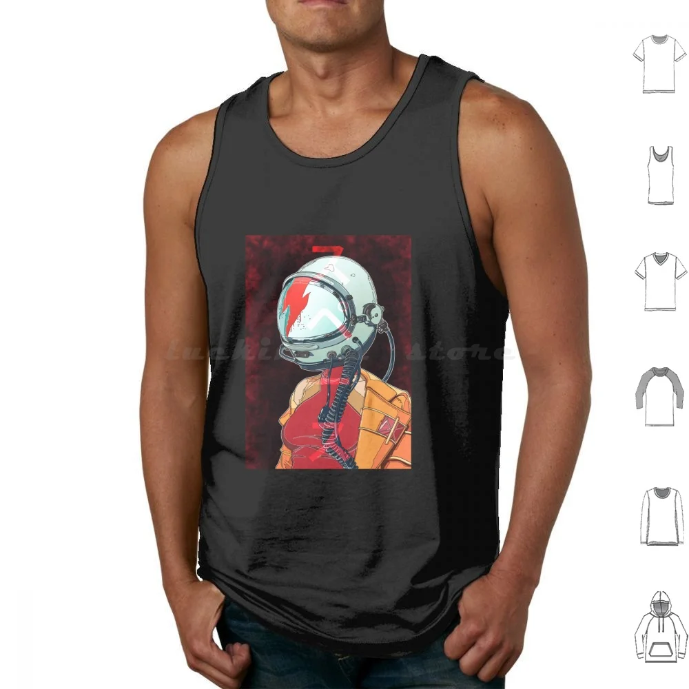 Camisetas sin mangas espaciales Chaleco sin mangas Música Inglaterra David Robert Jones Reino Unido