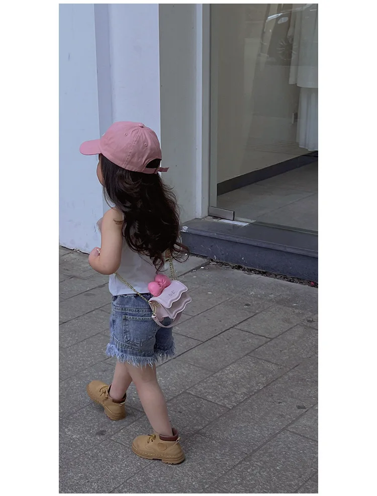 Niedliche Umhängetasche mit Schleifenkette, koreanische Mini-Schultertasche für Mädchen, Kinder, Mutter, Tochter, passende Modetasche – Detail 12