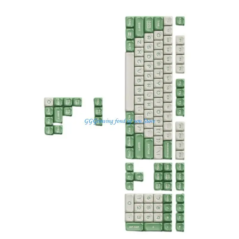 

H9EB 122 Bear Themed Keycaps OEM Height Double Color Molded Enhances Gaming Keyboard