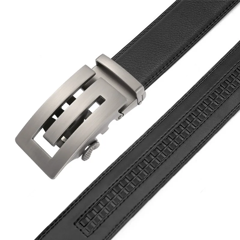 Neuer Herren-Ledergürtel, Legierung, automatische Schnalle, Business, Freizeit, Jugend, mittleres Alter und ältere Menschen, Designer-Gürtel, 3,5 cm – Detail 9