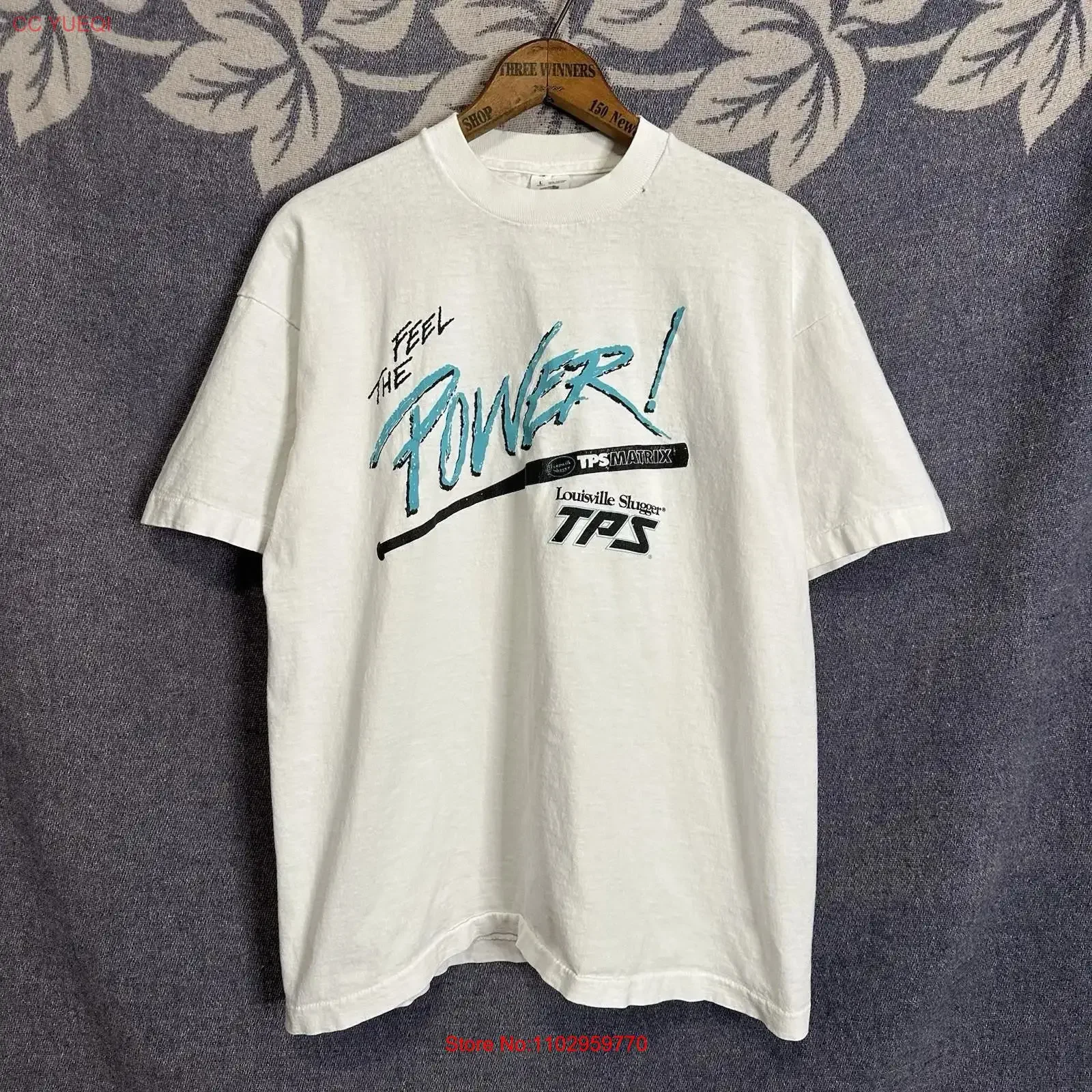 Camiseta Vintage de los 90s de Louisville Slugger TPS Softball Manic, Talla Grande, Estilo Vintage Americano, Lavada, Ligeramente Transpirable, Versátil y a la Moda