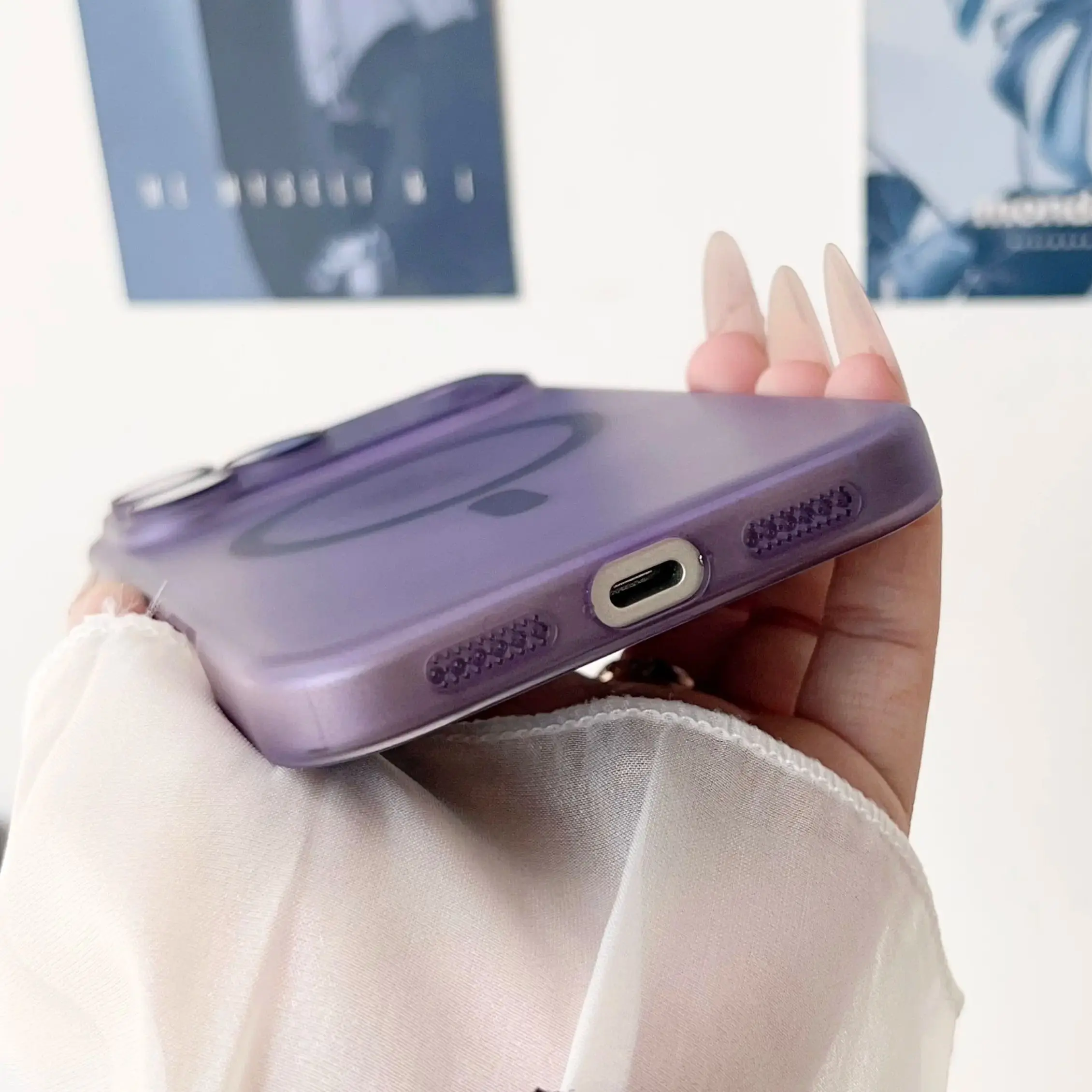 عدسة زجاجية بلوري لهاتف Magsafe حافظة مغناطيسية لهاتف iPhone 17Air 16E 16 15 14 Plus 13 12 11 17 Pro Max غطاء شفاف للشحن اللاسلكي #4