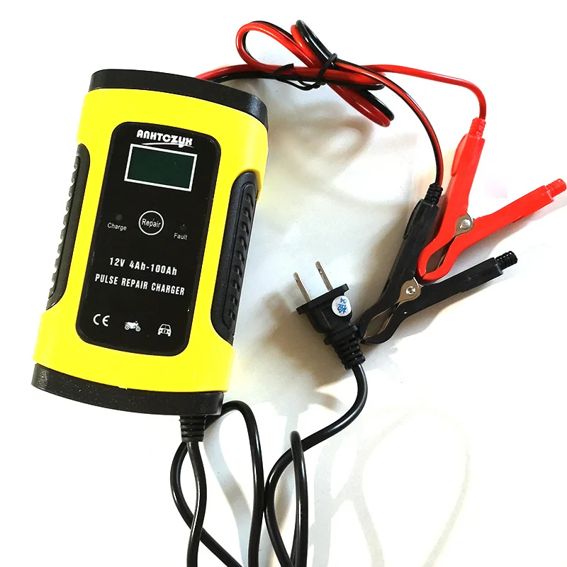 12V 6A Full Automatic Battery-chargers Digital LCD Display Car Battery Chargers Wet Dry Lead Acid Power Puls Repair Chargers