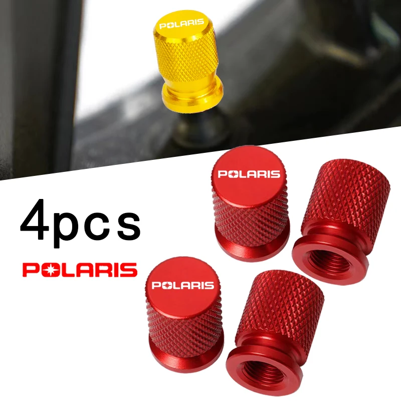 4 Uds. Tapas de válvula de neumático de rueda de coche cubiertas de vástago de neumático Airdust impermeable para accesorios de automóvil POLARIS