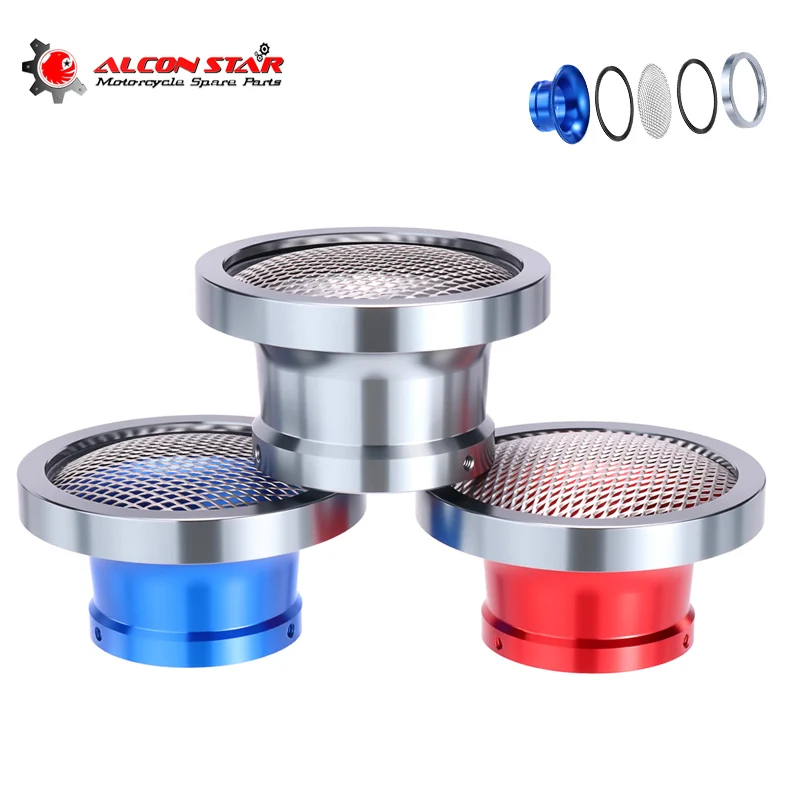 Alconstar Carburetor Air Filter Wind Horn Cup Velocity Stacks with Net Aluminium Alloy Removable thread For Moped Pit Dirt Bike