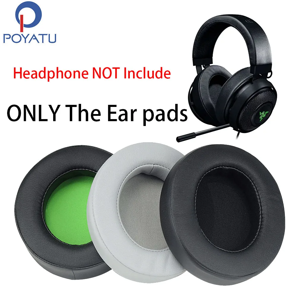 POYATU Almofadas de Ouvido para Fone de Ouvido Razer Kraken 7.1, Almofadas para Razer Kraken 7.1 Chroma V2 USB Gaming Pro V2, Capa de Almofada
