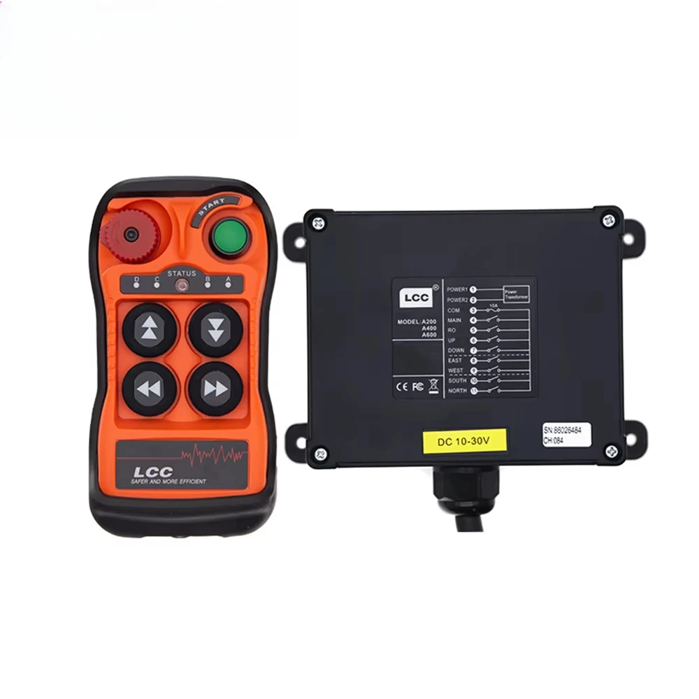 Fabricante LCC QA400 Transmisor y receptor de radio de grúa de una sola velocidad de 4 canales Control remoto con interruptor inalámbrico