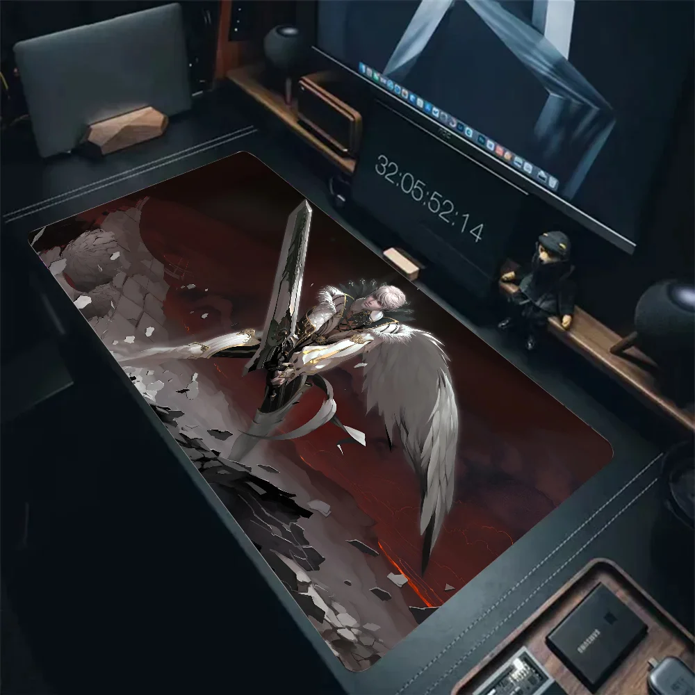 حصيرة مكتبية مع وسادة للألعاب ، 1 ، كتان ، 2 لوحة ماوس ، لوحة مفاتيح ، ملحقات ألعاب رئيسية ، XXL #6