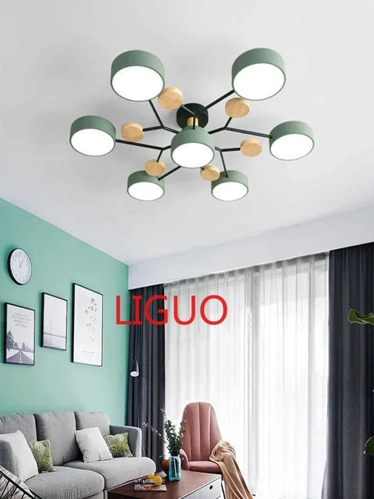 

Living Room Lamp Restaurant Nordic Makaron Simple Modern Ceiling Creative Personality Bedroom LED Pendant