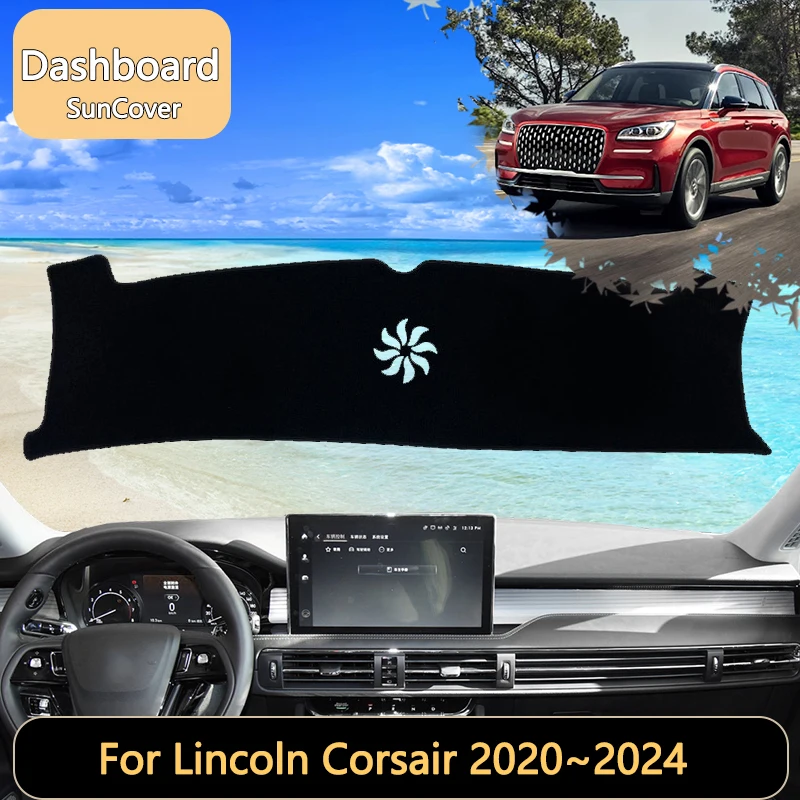 

Для Lincoln Corsair 2020 ~ 2024 2021 2022 2023 до facelift коврик для приборной панели автомобиля солнцезащитные накладки аксессуары для интерьера ковра