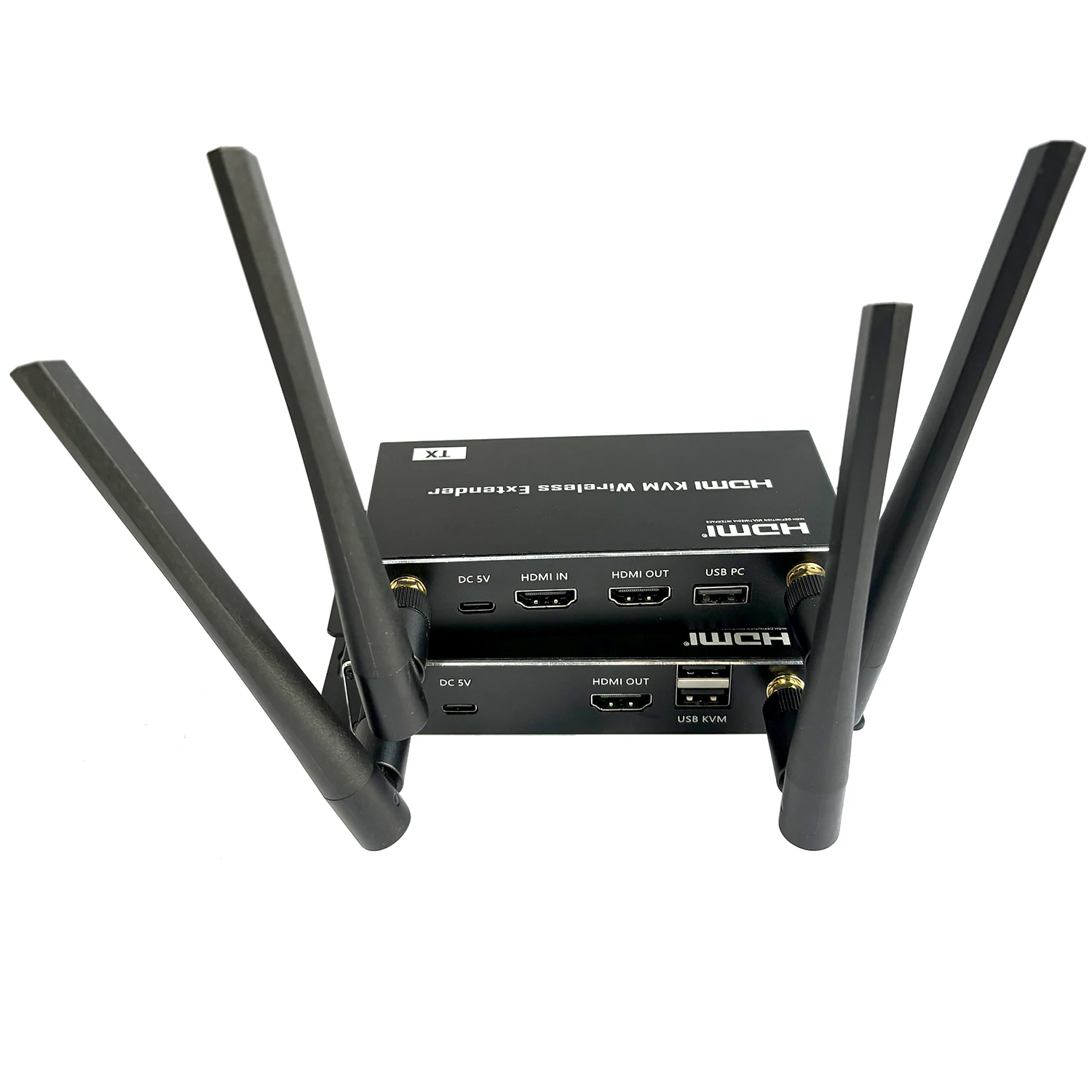 موسع KVM لاسلكي HDMI جهاز إرسال واستقبال الفيديو 1080p 180M يدعم USB لوحة مفاتيح وماوس كاميرا الكمبيوتر المحمول إلى شاشة التلفزيون