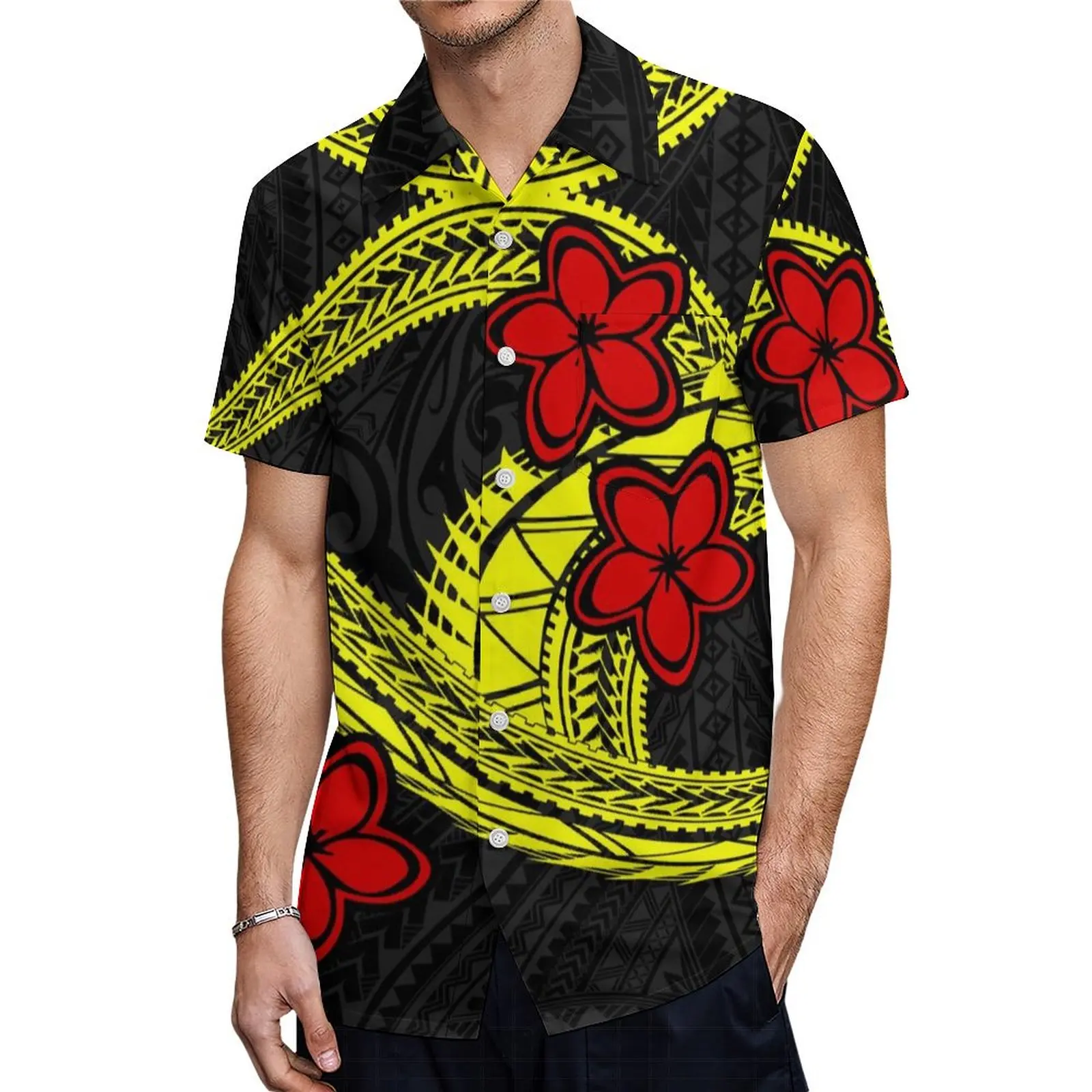 Mumu Square Neck vestido de manga inchada para homens e mulheres, terno casal polinésio, camisa personalizada, novo, 2024