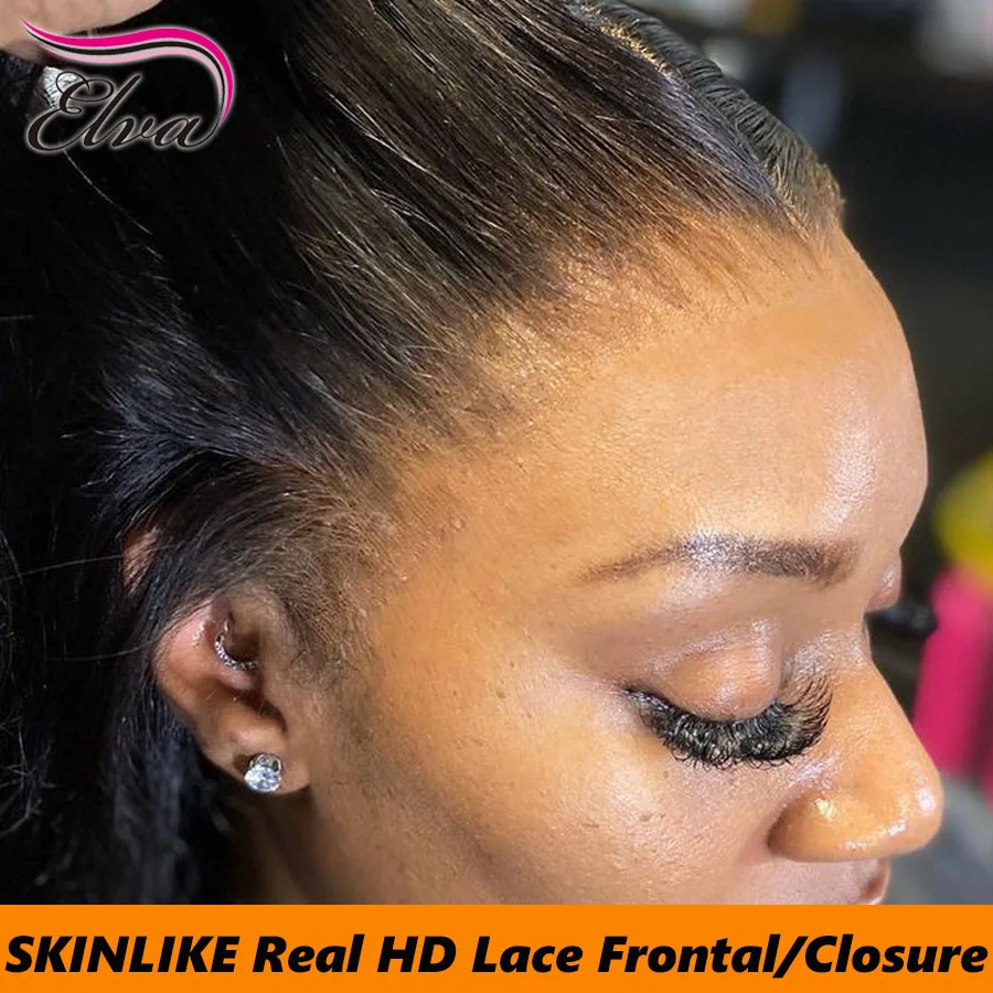 Elva Skinlike HD 5x5 9X6 Lace Closure Only Melt Skin Straight Hair Pre Plucked Hairline Invisible 13x4 13x6 HD Lace Fronta Only