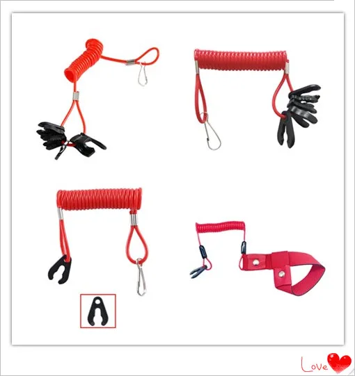 Boat Motor Emergency Kill Stop Switch Outboard Cut off Switch Tether Lanyard for Yamaha /Tohatsu Protect Tether Lanyard