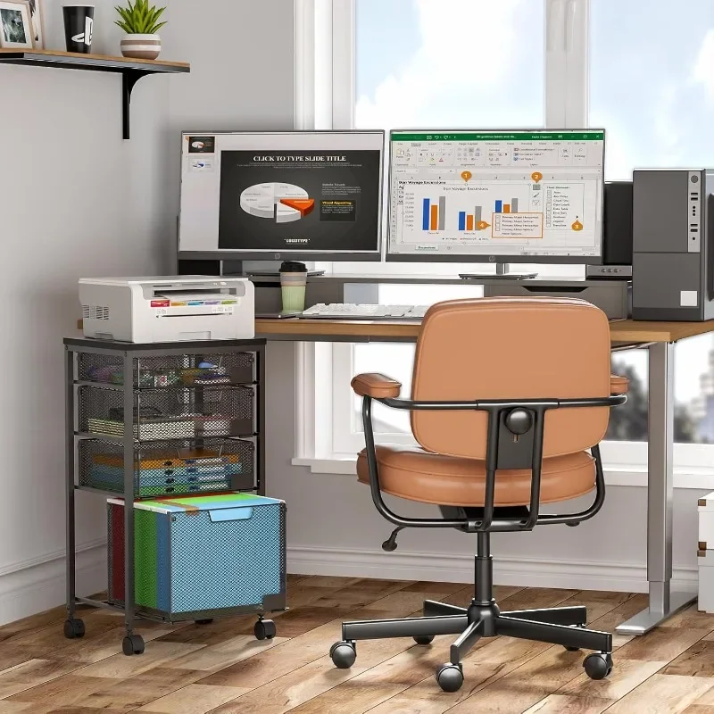 Movable file cabinet home office multifunction with drawer storage