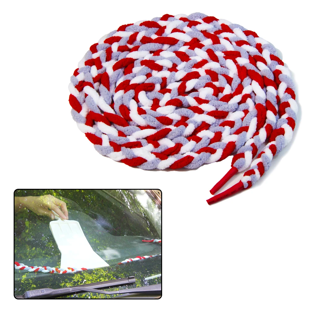 

300cm Car Wash Water Absorbed Drying Rope Window Tint Tool Rear Windshield Soak Cleaning Microfiber Cloth Auto Detailing Clean