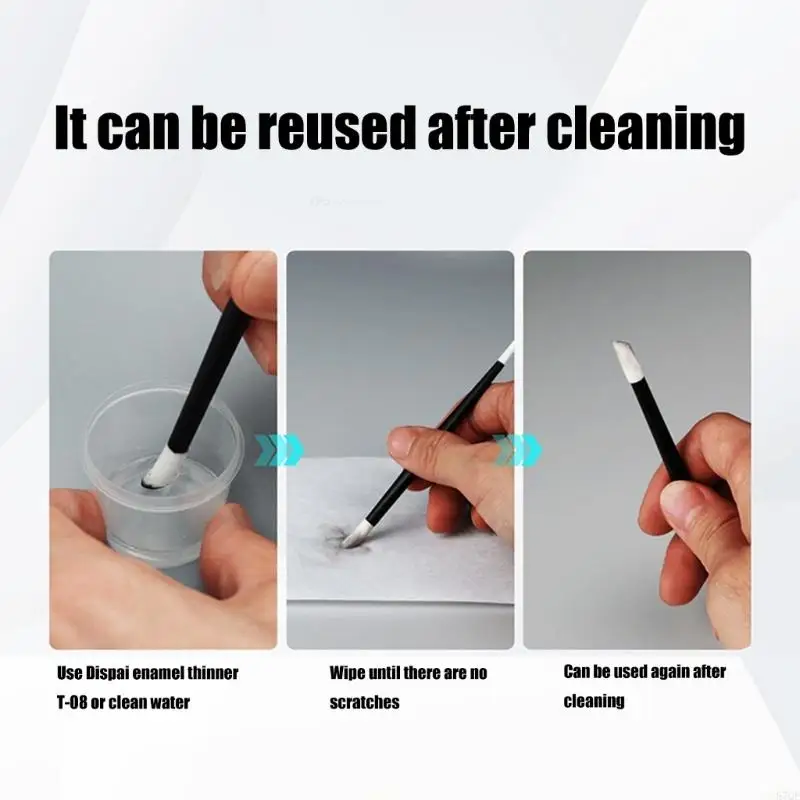 57QF Easy to Use Cleaning Stick High Absorbency Cotton Head Tool for Effective Line Wash and Paint Residues Removal