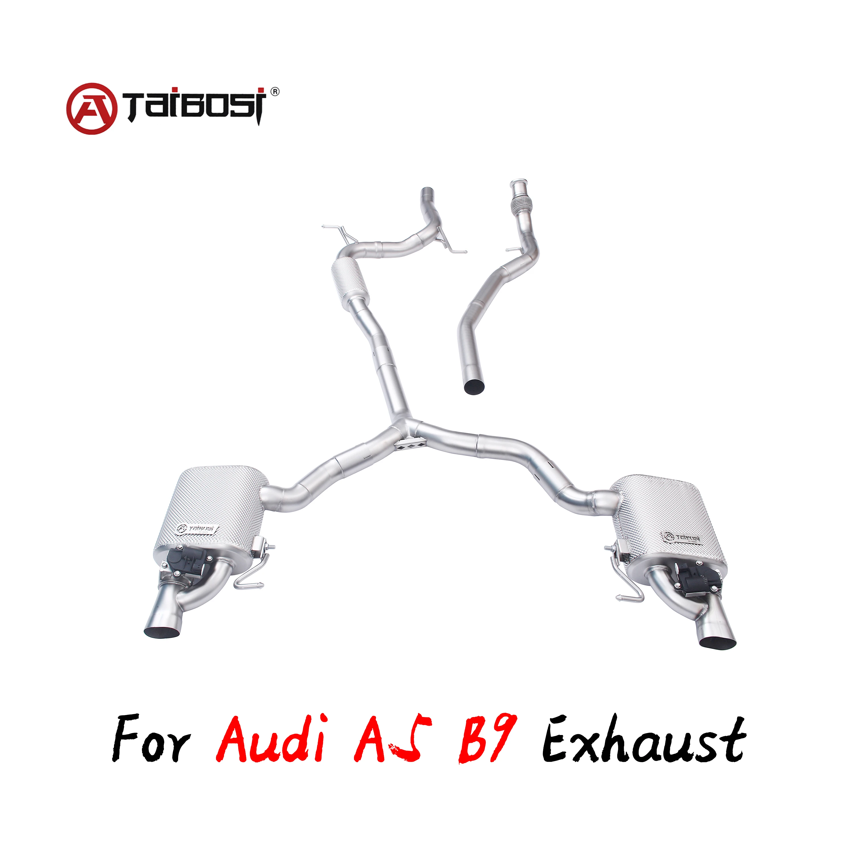 For Audi A5 B9 2.0T Catback Exhaust System Pipe Taibosi Performance Vacuum Electric Valve Car Muffler Cutout Dump Accessories