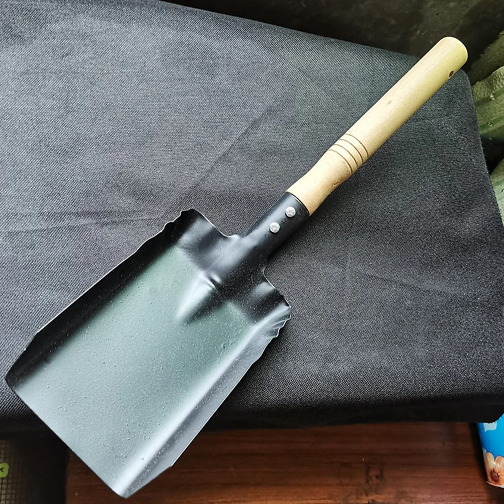 

2pcs Garden Shovel Iron Durable For Planting Weeding Soil Mixing Snow Removal Outdoor Shovels Driveway Winter Tool