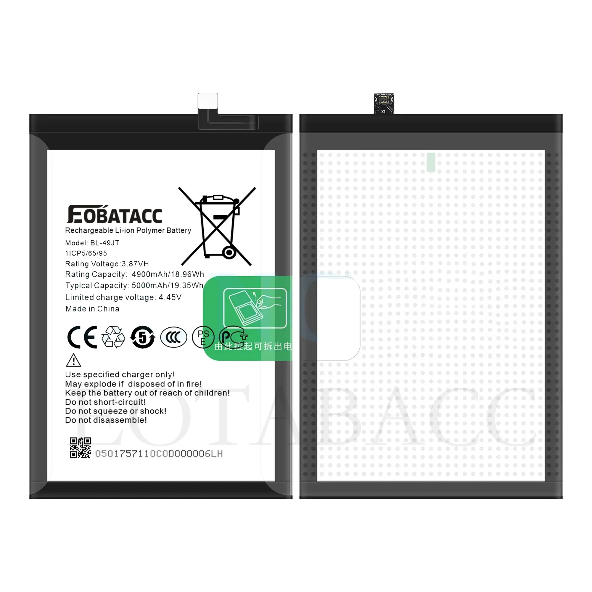 EOTABACC High Quality 100% Original BL-49JT Battery For Tecno Camon 17 Pro/CG8/Camon 18P / CH7 /Spark 8 Pro /KG8/CH7N Phone Batt