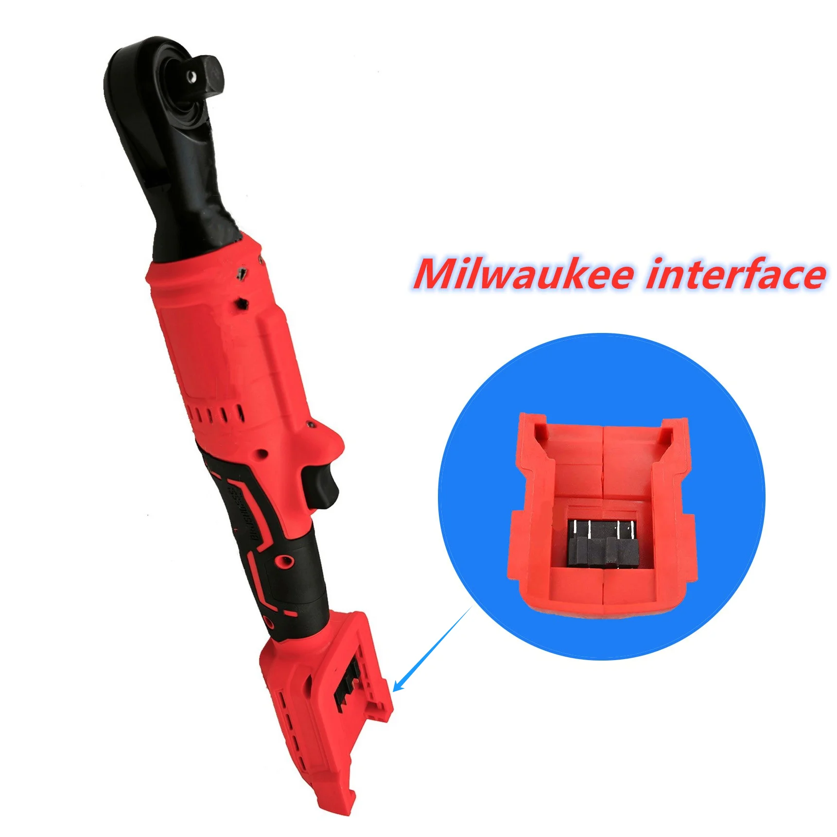 Suitable Milwaukee 18V Battery 1/2'' Electric Ratchet Wrench Brushless Wireless 500N.M  Removal Screw Nut Car Repair Power Tools view 2