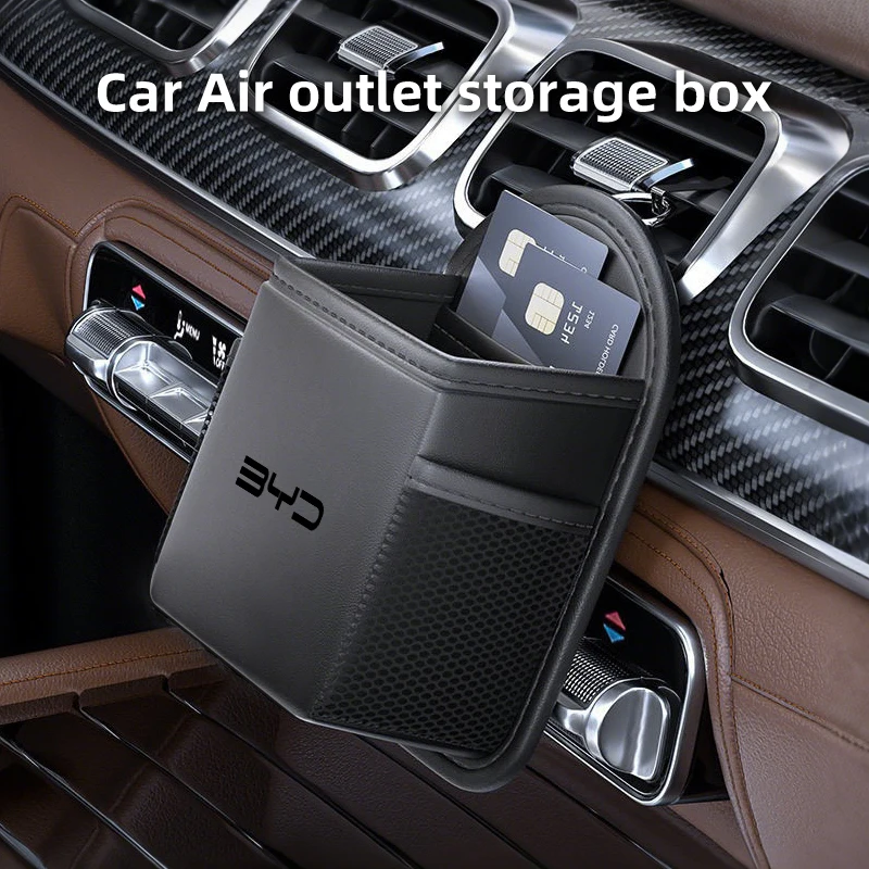 Car Air Vent Storage Box Phone Holder Sunglasses Bag Auto Accessories For BYD F3 I3 F0 F6 S6 S8 E5 E6 G3 G6 L3 S7 M6 Tang