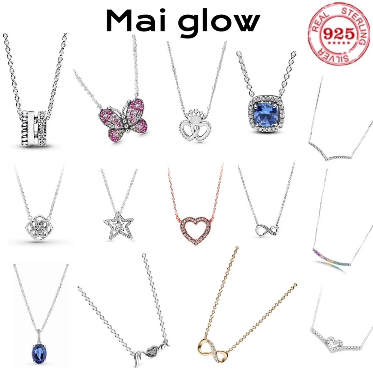 

Романтическое ожерелье из стерлингового серебра 925%, классическое ослепительное ожерелье с подвеской в форме бабочки в форме сердца, подходящее для женских ювелирных изделий, праздничных подарков