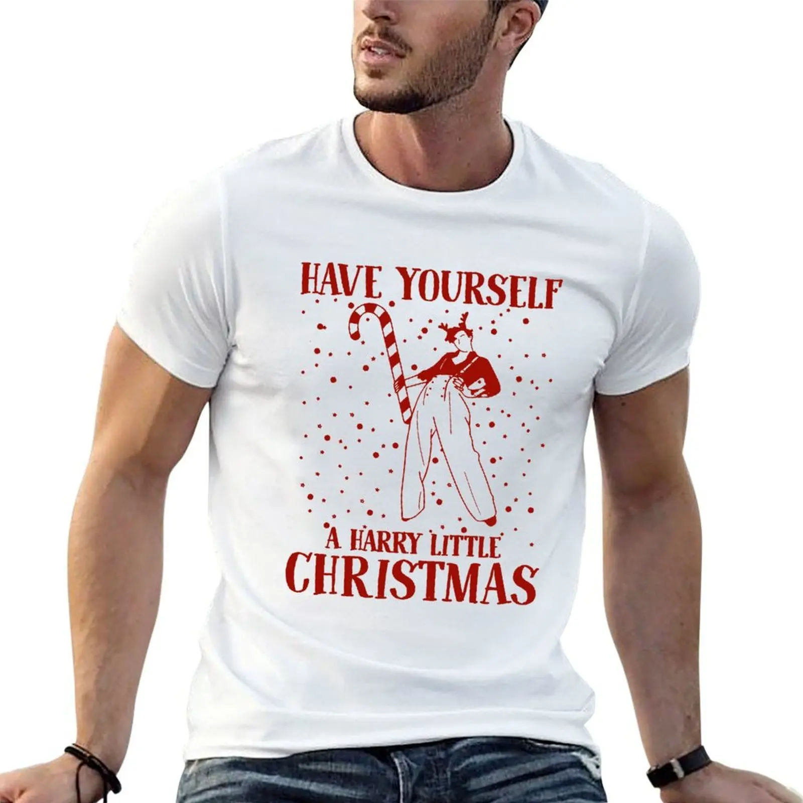 Merry Christmas Have Yourself A Harry Little Christmas T-Shirt funny t shirts dark humor anime tshirt man t shirt cotton T-shirt