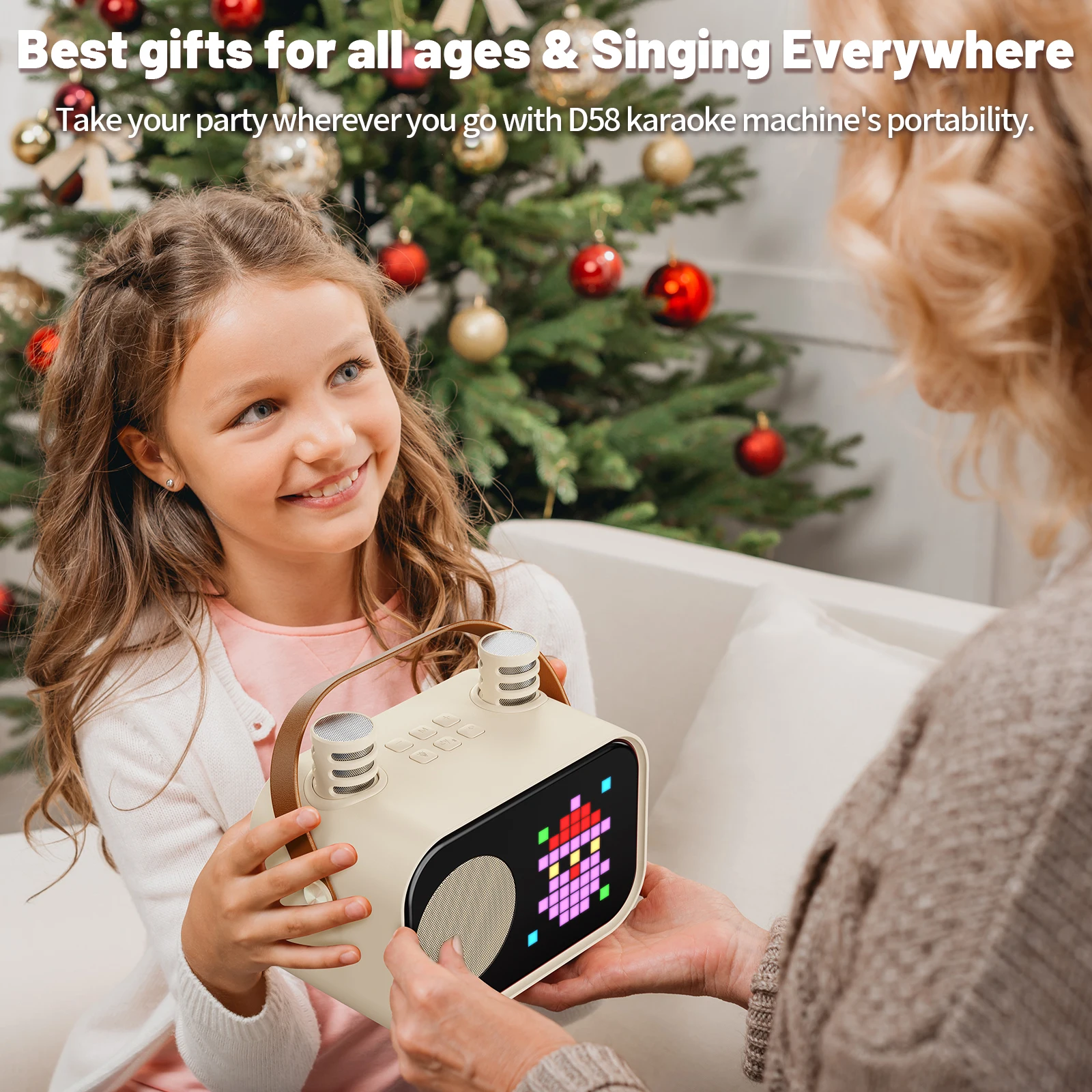 Mini Karaoke Machine for Kids  - đánh giá và giá Karaoke Machine Portable With 2 Mic