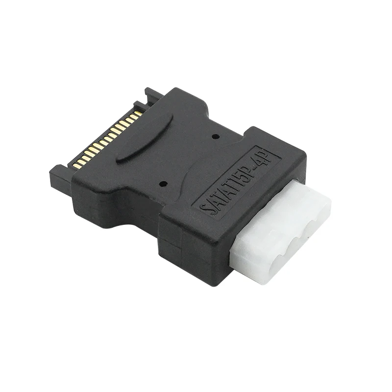 15 Pin SATA Jantan Ke 4 Pin Molex PC IDE Adaptor Daya Betina Adaptor Hard Drive