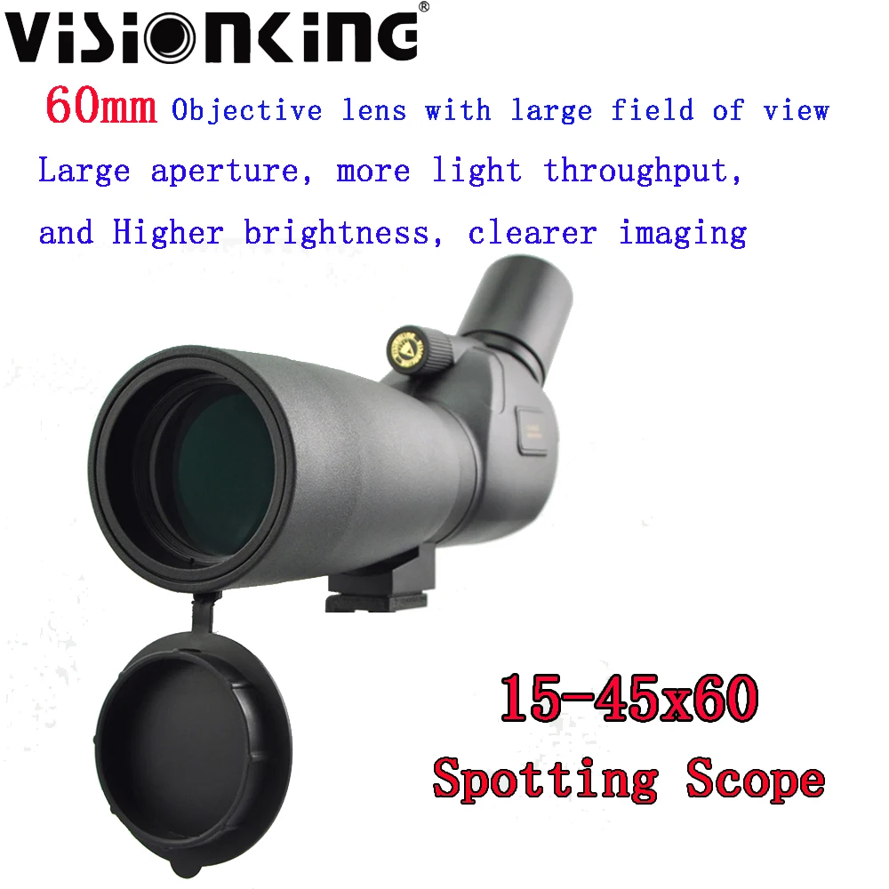 Visionking Portable 15-45x60 Spotting Scope HD FMC Bak4 Prism Dry Nitrogen Monocular Target Shooting Birdwatching Sight Optics