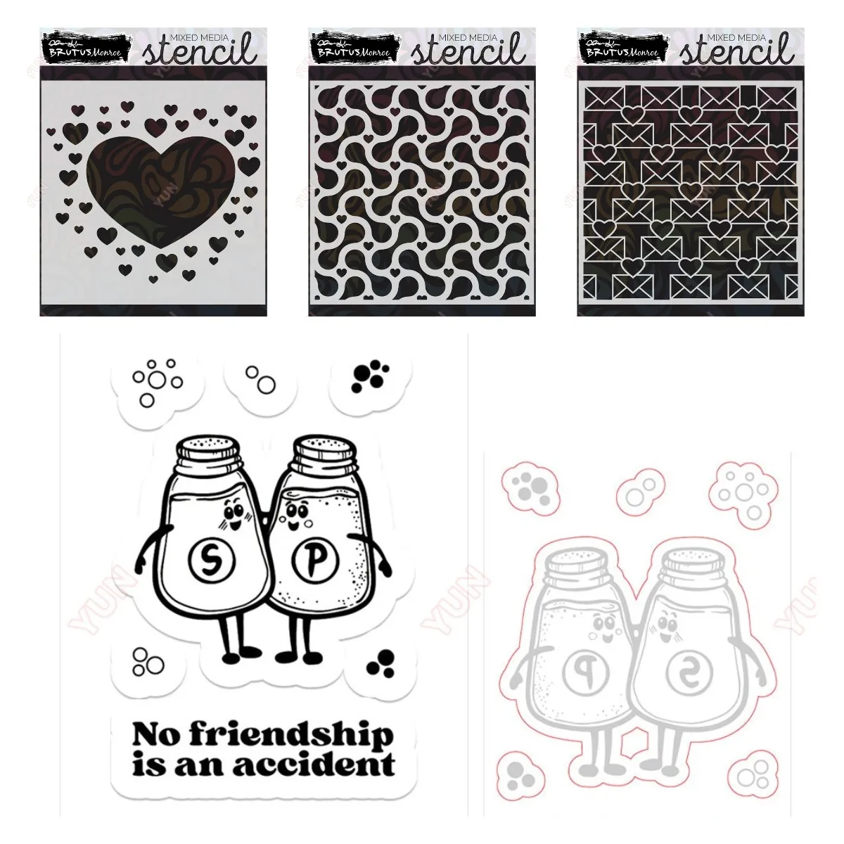 Metal Scrapbooking Die Layering Stencils DIY Scrapbook Album Stamp Making Geometric Fun Salt and Pepper Dynamic Duos Hot Foil