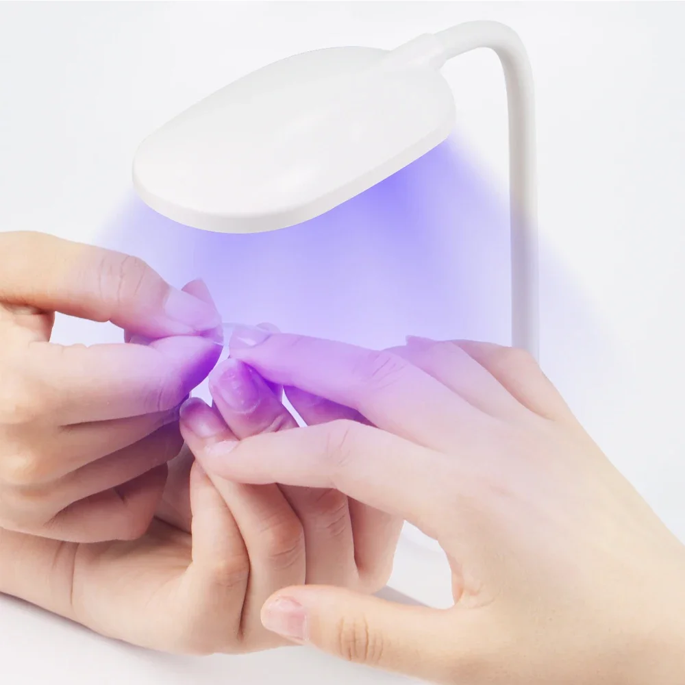 Mini lampe à gel UV LED aste, séchoirs à ongles pliables, flexible, réglable, durcissement, manucure, extension d'ongles