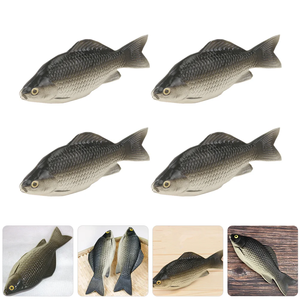 

4 Pcs Simulation Foam Fish Simulated Figurine Realistic Figurines Fake Artificial Model Adornment