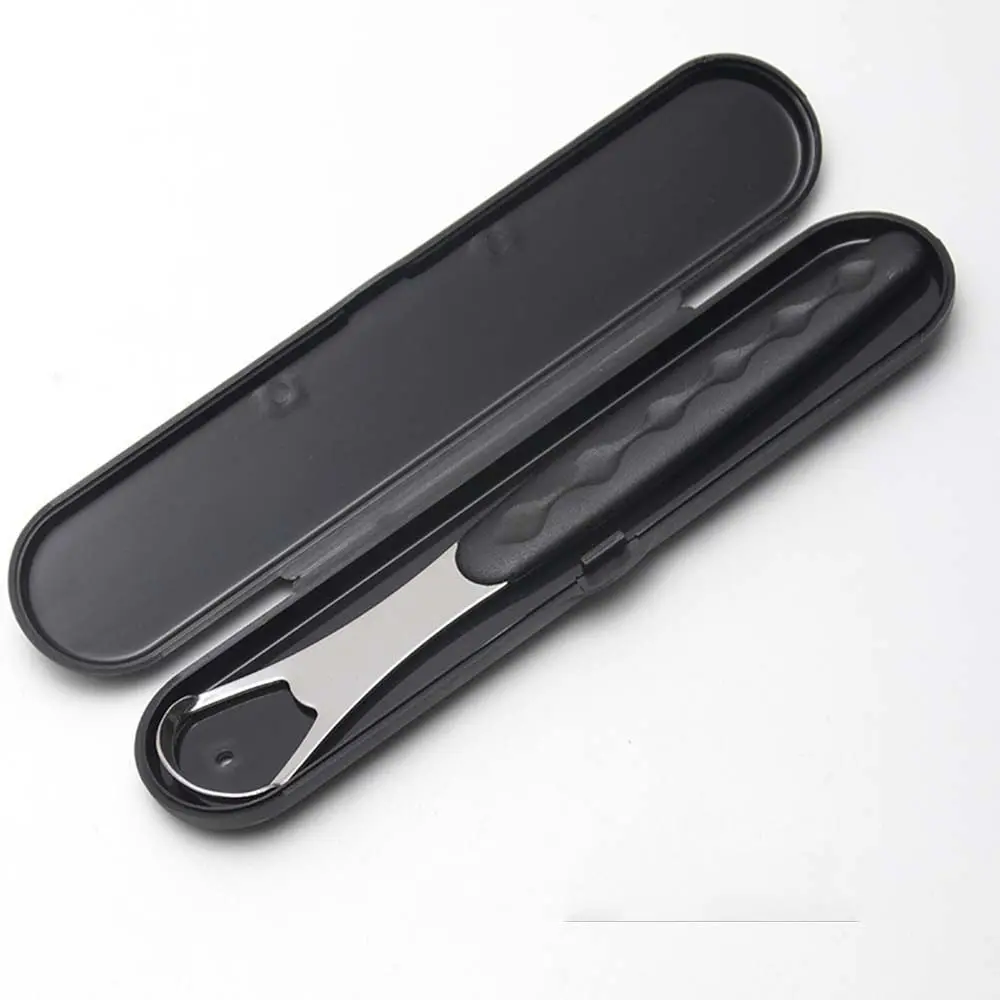 المحمولة النظافة الصحة الفولاذ المقاوم للصدأ أدوات العناية بالفم التنفس الطازج العناية بالأسنان اللسان الأنظف اللسان مكشطة اللسان فرشاة اللسان #1