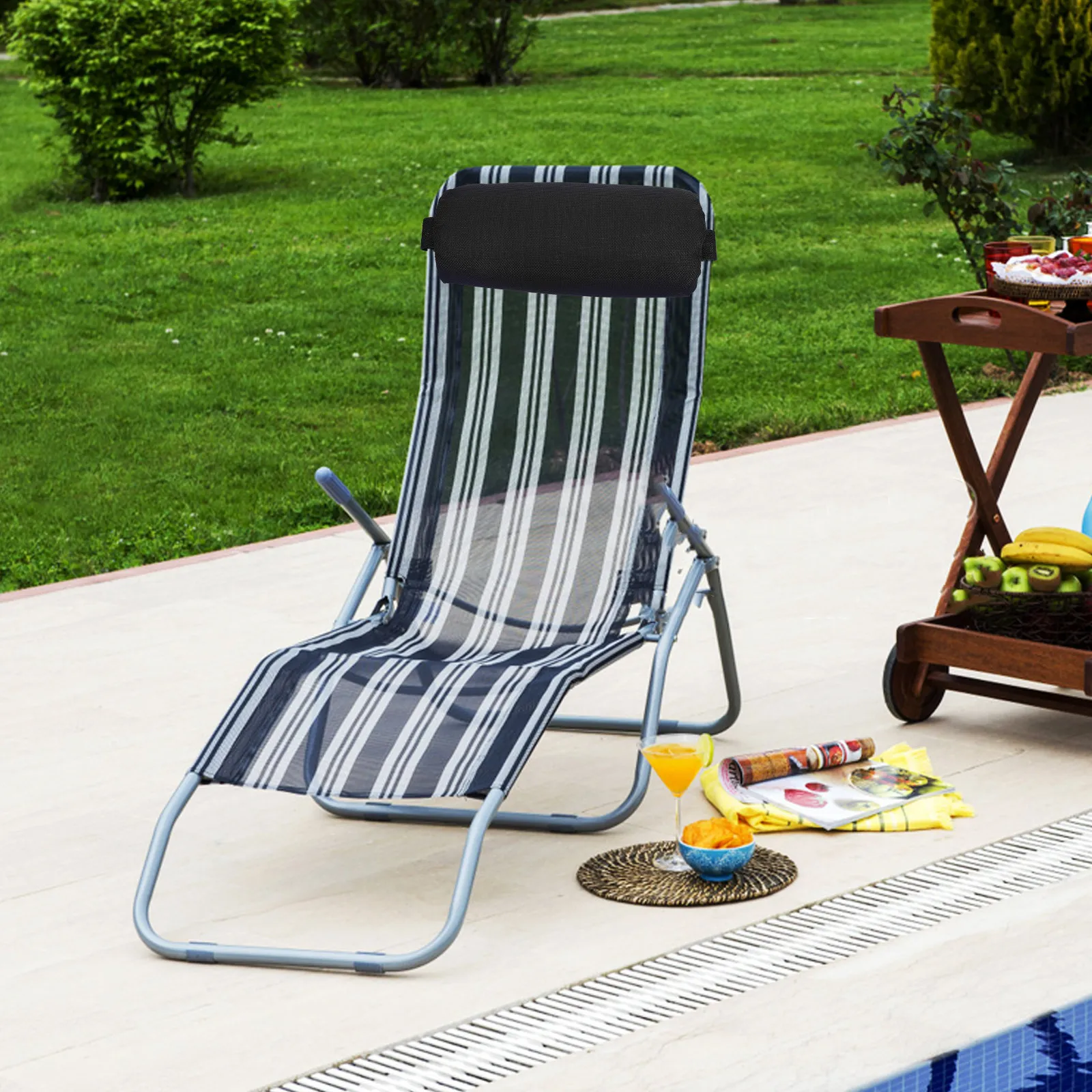 

Recliner Headrest Pillow Folding Chair Cushion Elastic Strap Soft Support Neck Protection Recliner Replacement Lounge Chair