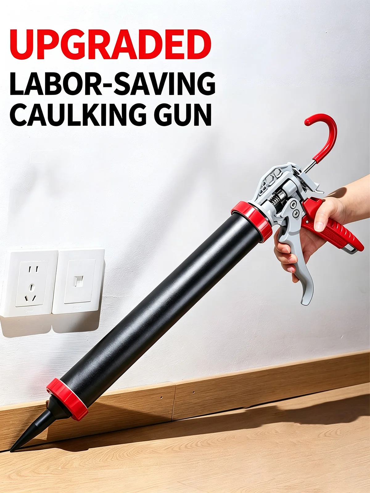 Manual Aluminum Alloy Caulking Gun Labor Saving Silicone Glue Gun For Doors Windows Sealant Professional DIY Hand Tool