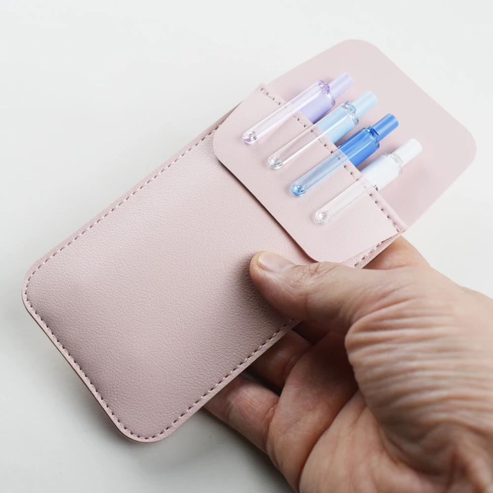 

Pencilcase - Soft Imitation Leather Pencil Case for Office & School Stationery Supplies Portable Pocket Pen Holder Organizer