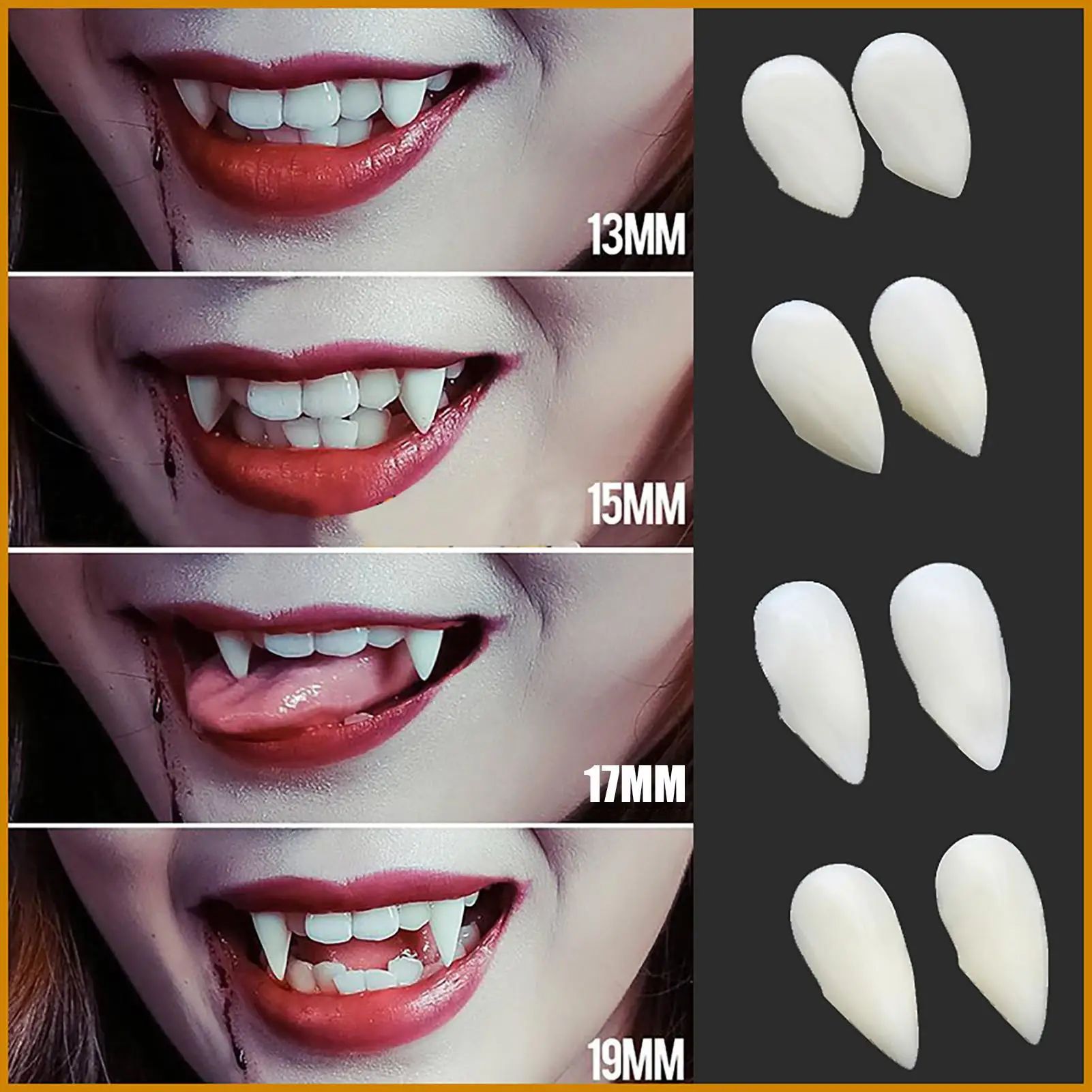 Realistic Cosplay Vampire Dentures Halloween Teeth Cosplay Vampire Fangs Dentures For Halloween Party Costume Props Favors