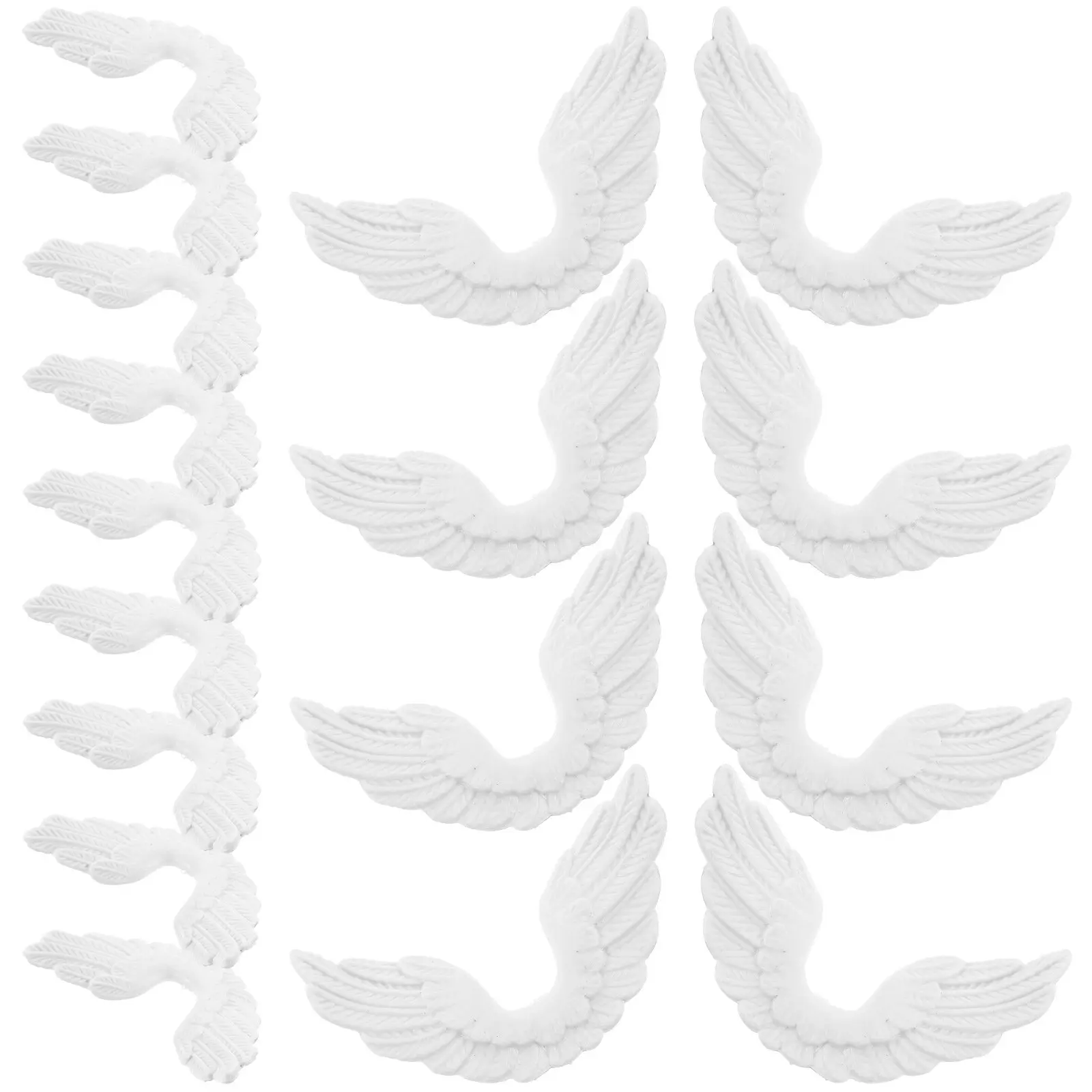 24Pcs Plastic Angel Wings DIY Craft Ornaments for Christmas Decorations Wreath Hats Garlands Creative DIY Supplies
