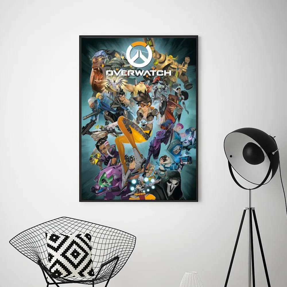 Game O-Overwatch  Poster Prints Wall Pictures Living Room Home Decoration