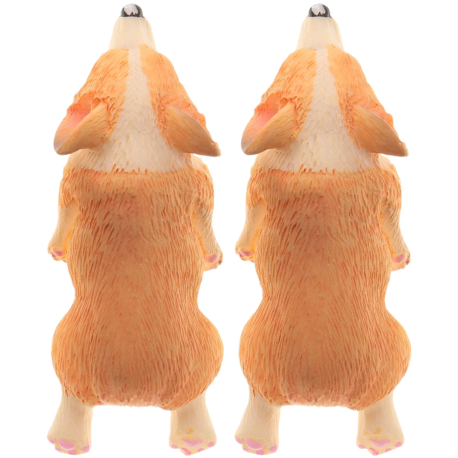 

2Pcs Corgi Resin Mini Puppy Ornaments Car Decor Small Dog Desktop Garden Home Decorations Yellow Resin Dog Ornament