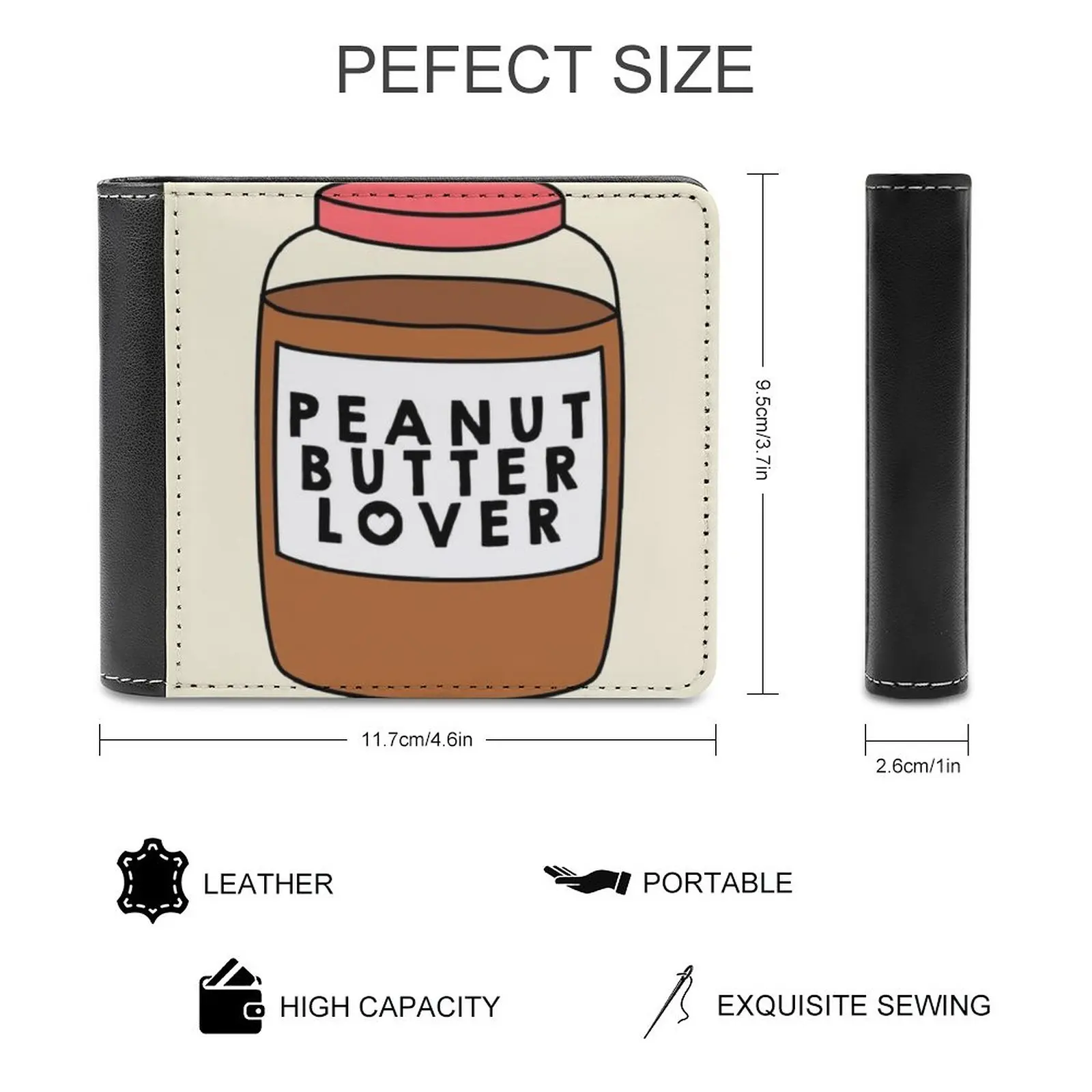 Peanut Butter Lover Business Men Wallets Small Money Purses New Design Dollar Price Top Wallet Peanut Peanutbutter Butter Lover