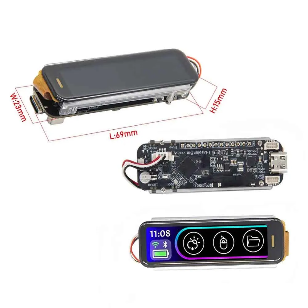 ESP32-S3R8 Development Board 2.25 Inch IPS RGB LCD BHI260AP IMU Sensor 16MB Flash 8MB PSRAM Wi-Fi BT 5 Buzzer IoT Display Module