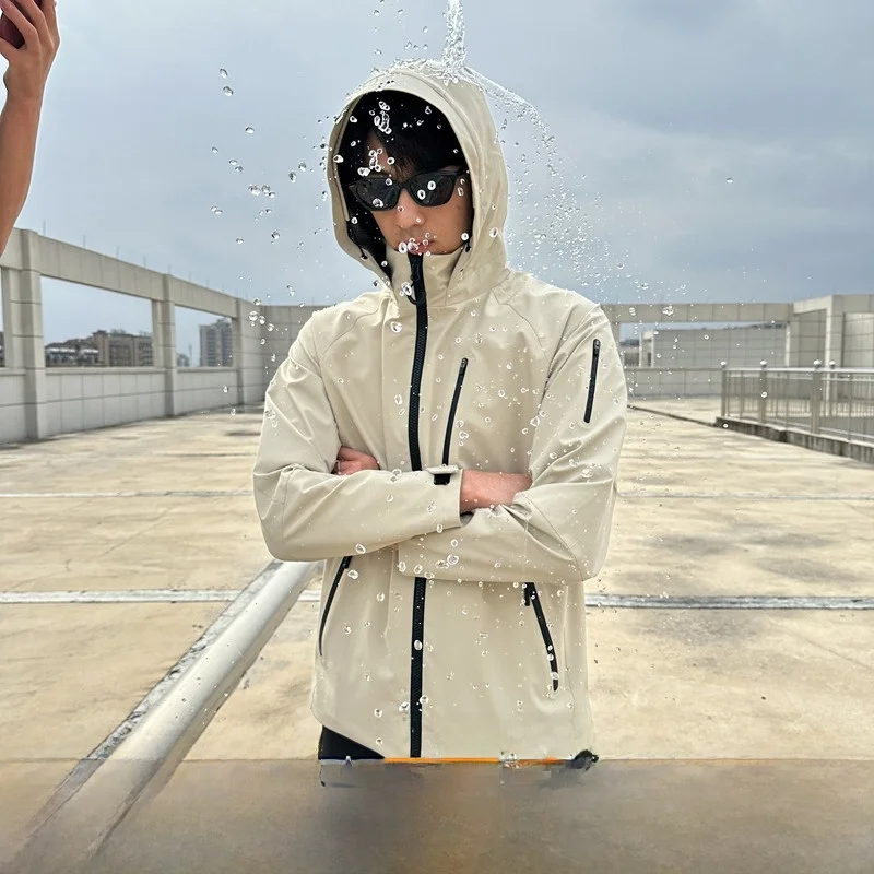 

Outdoor War God Peak Series Breathable Waterproof Spring Autumn Couple High End Hooded Jaet Faion Urban Sle Stand Fit